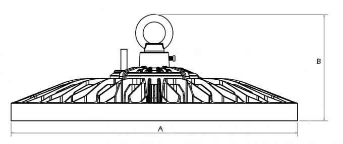 UFO LED高い湾ライト100W 160LM/Wダイカストで形造る アルミニウム組み込みの運転者