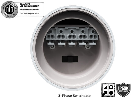 0.6m 20W TB7 LEDチューブルライト 農場用アント-UVアンモニア DIP 切り替える電力と3CCT