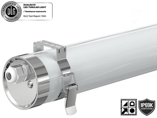 120° 200° 280° 360° ビーム角 IP69K IP67 TB6 LEDチューブライト 食品加工工場照明用 130LPW 160LPW