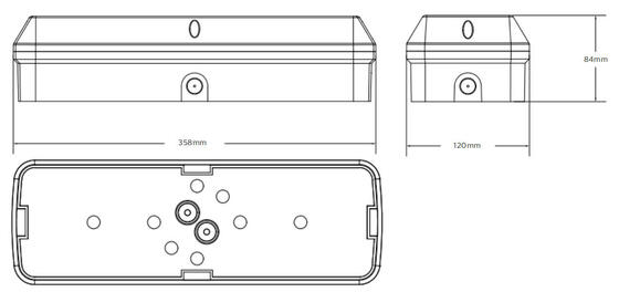 緊急機能と運動センサー IP65 と 8W バルクヘッド LED 玄関灯