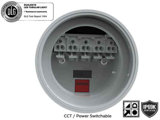 水塵の蒸気はLEDの三証拠ライト160LPW 20W 30W 40W 50W PIRセンサーT8の管を取り替える検査する
