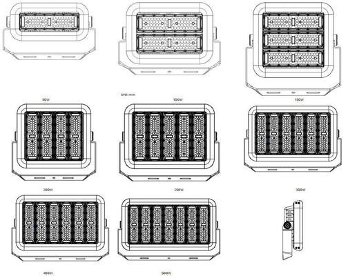 100W マリン LED フラッドライト、Stainess Steel 316 ブラケットとハードウェアを備え、プロ仕様の光学機器で最大の耐腐食性を実現
