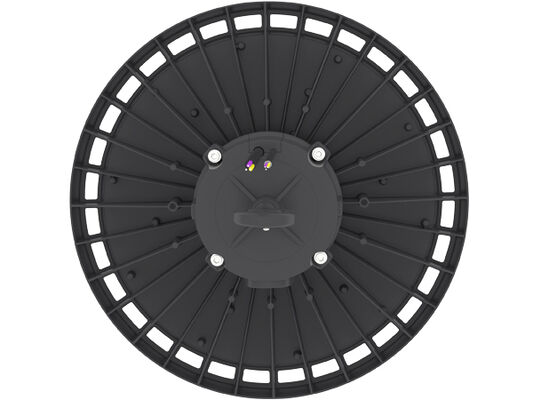 HB2 DIP 切り替え可能電源および 3CCT UFO LED ハイベイ ライト 100W 170LPW、ループ吊り下げ付き |ブラケットの取り付け |壁掛け設置（オプション）