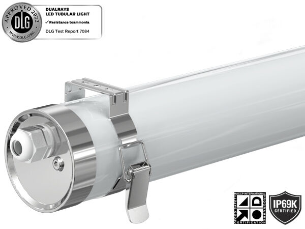 TB6 LEDチューブライト IP69K PMMA IK08 アンモニア/UV/PC IK10 UVカット