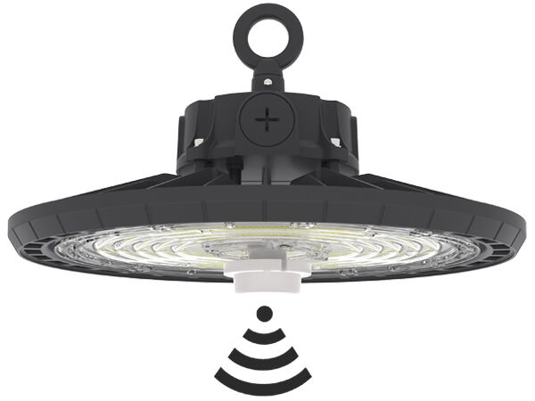 DUALRAYS HB2 DIP 切り替え可能電源および 3CCT UFO LED ハイベイ ライト (昼光しきい値あり)|日光閾値または日光収集を備えたマイクロ波センサー|緊急時オプション