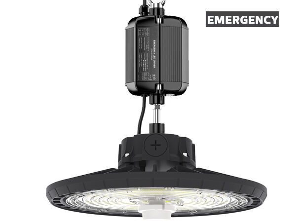 HB2 DIP 切り替え可能電源および 3CCT UFO LED ハイベイ ライト 100W 170LPW、60° | 90° | 120°ビーム角（オプション）