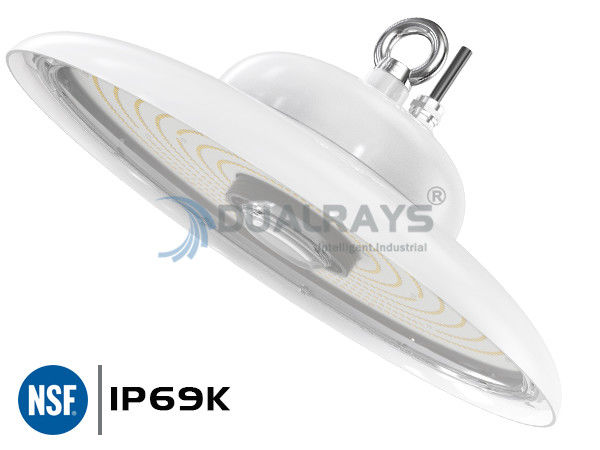 UFO高い湾ライトIP69K IK10 150W 140LPW食糧工場スーパーマーケット