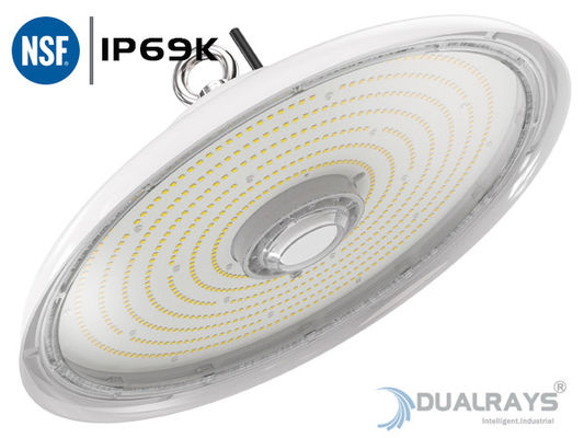強く白いハウジング100W UFO LED高い湾ライトIP69K IK10 140LPW食品工業